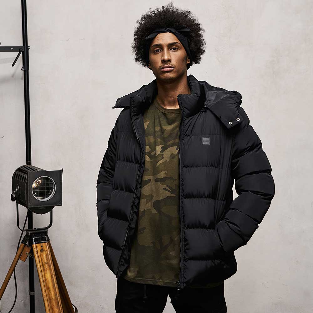 Urban Classics - Hooded Puffer Winter coat - Black Product image
